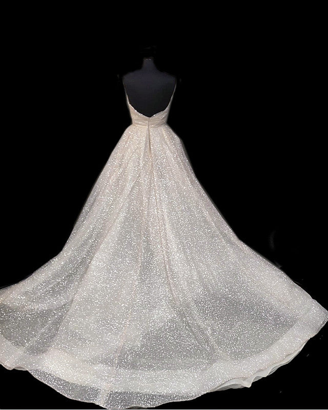 Bling Sequins Wedding Dress Sweetheart Ball Gown