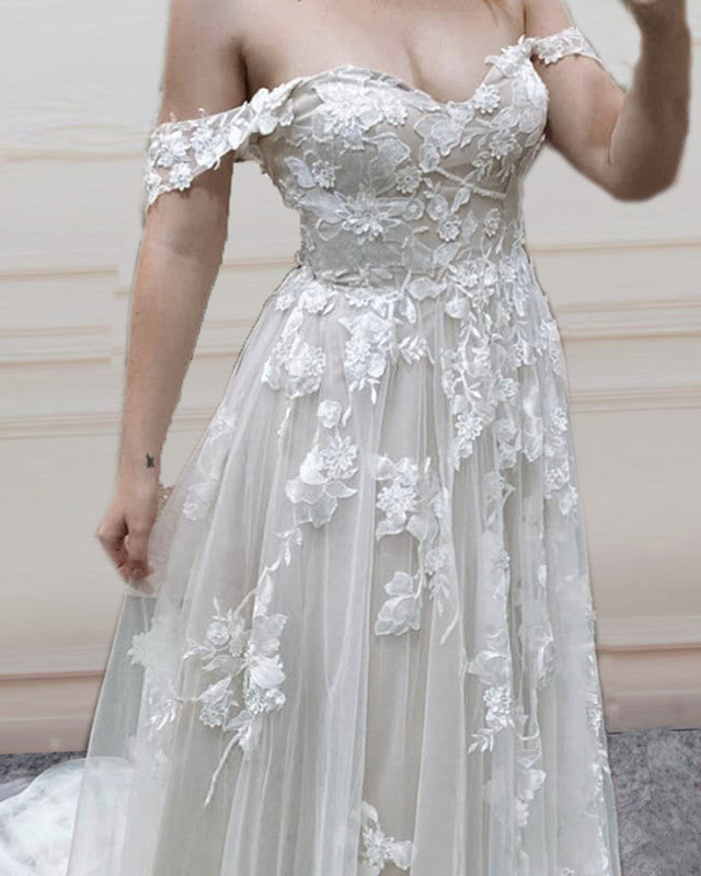 Ivory Wedding Dress Bohemian