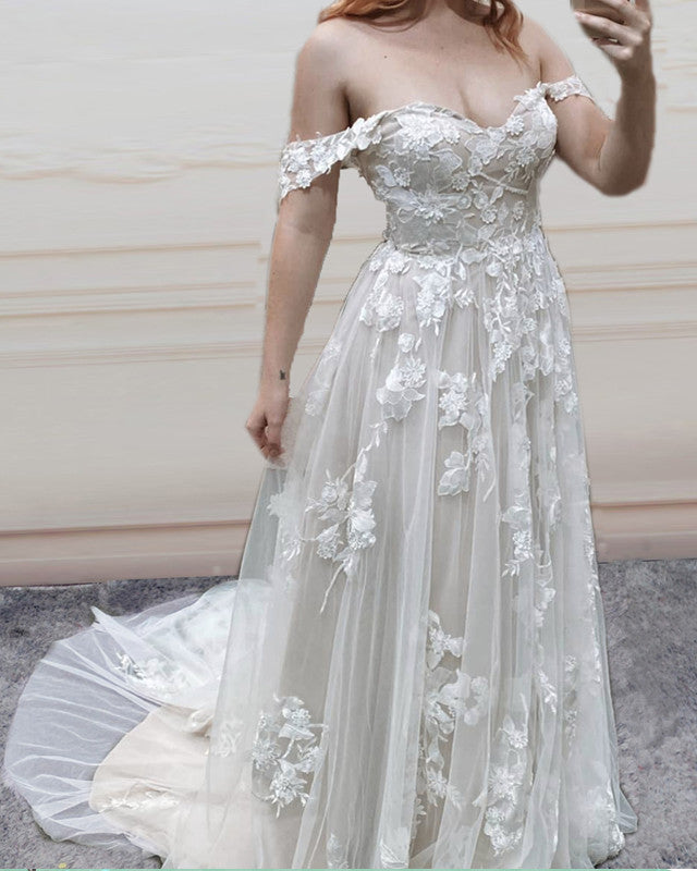 Ivory Wedding Dress Boho