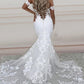 Elegant Lace Mermaid Wedding Dress Off Shoulder