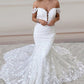 Elegant Lace Mermaid Wedding Dress Off Shoulder