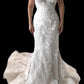 Luxurious Lace Embroidery Beaded Wedding Dress Mermaid