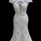 Vintage Sheer Neck Mermaid Lace Wedding Dresses