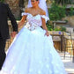 Lace Corset Wedding Dresses Princess Off The Shoulder