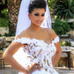 Lace Corset Wedding Dresses Princess Off The Shoulder