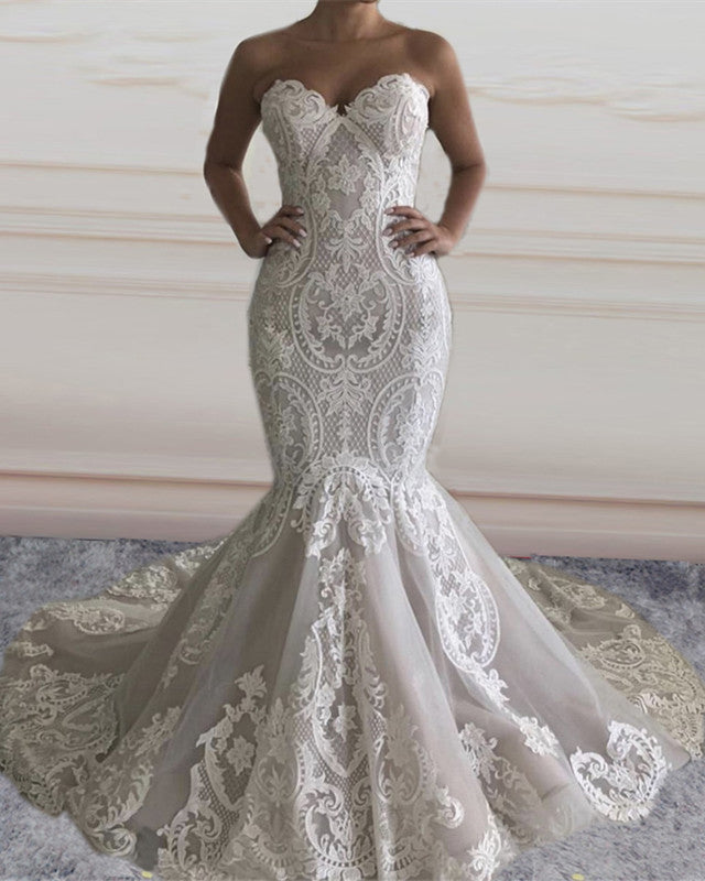 Ivory Mermaid Wedding Dress 2021