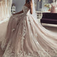 Charming Tulle Sweetheart Wedding Dress Lace Embroidery