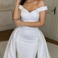 Sequins And Satin Mermaid Wedding Dresses Off The Shoulder