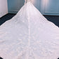 Vintage Wedding Dress Ball Gown Lace Puffy Sleeves
