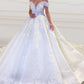 Princess Ball Gown Wedding Lace Dresses Off Shoulder