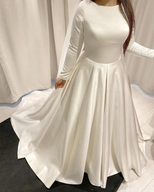 Modest Wedding Dress Satin