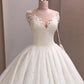 Sequins Lace Wedding Dress Ball Gown Scoop Neck