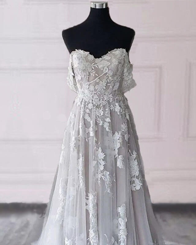 A-line Wedding Boho Dress