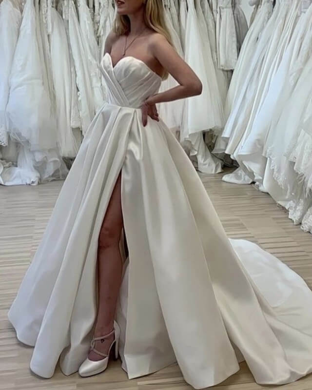 Sweetheart Wedding Dress Satin
