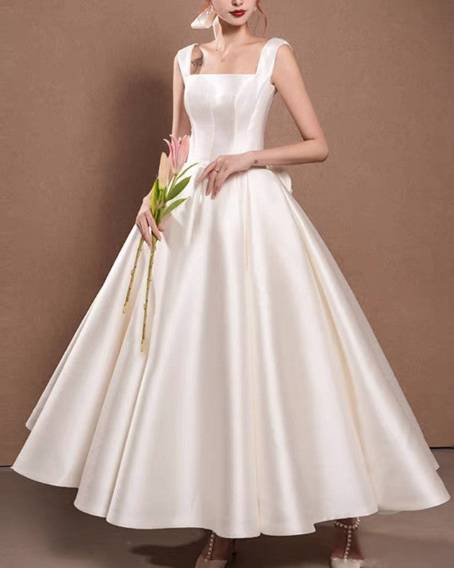 Ball Gown Wedding Dress Midi Length