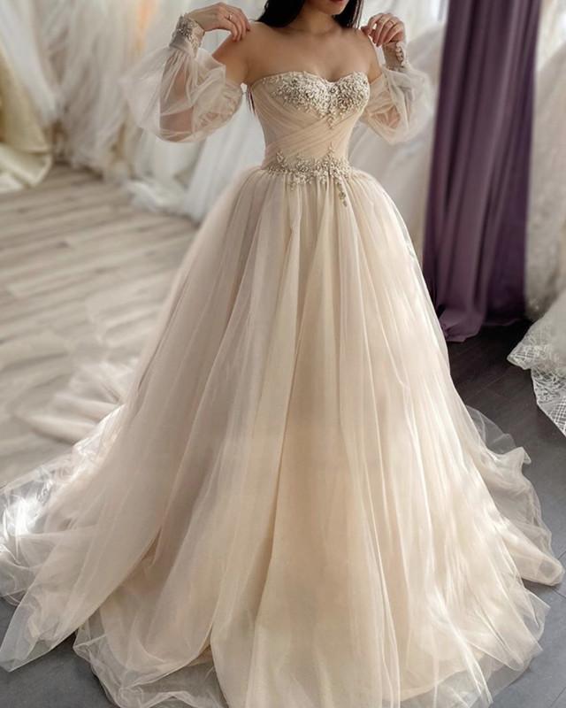 Tulle Boho Wedding Dress