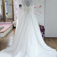 Plus Size Princess V-neck Wedding Dress Lace Embroidery