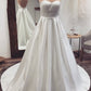 Plus Size Satin Wedding Dress Strapless Sweetheart
