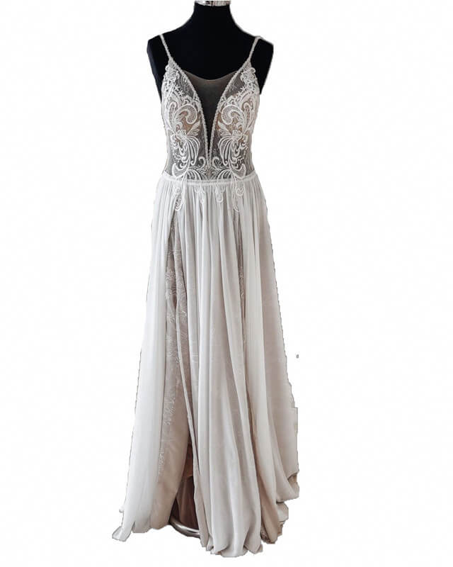 Vintage Ivory Wedding Boho Dress