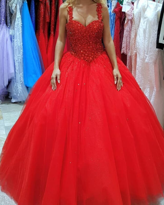 Red Wedding Ball Gown Dresses