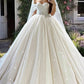 Ivory Sparkly Tulle Ball Gown Wedding Dress