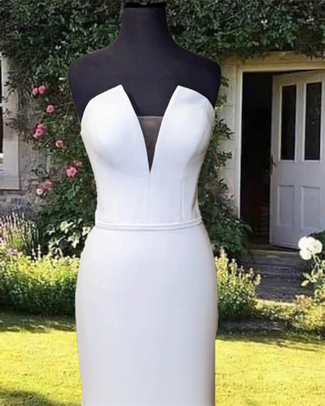 Mermaid Strapless Satin Wedding Gown