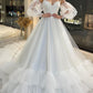 Ball Gown Wedding Dress With Puffy Sleeve