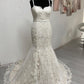Mermaid Lace Sweetheart Spaghetti Strap Wedding Gown