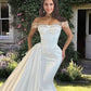 Mermaid Corset Satin Wedding Dress Off Shoulder