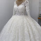 Ball Gown Long Sleeve Lace Wedding Dress