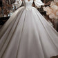 Ball Gown Satin Wedding Dress With Bow