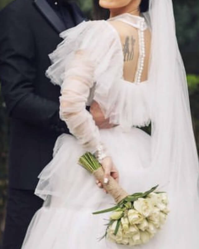 White Tulle Fairycore Wedding Dress