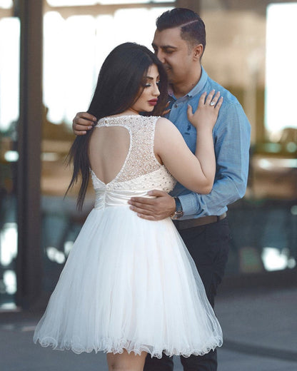 Short Pearl Beaded Ruffles Homecoming Dresses Lisposa Short Pearl Beaded Ruffles Homecoming Dresses Lisposa