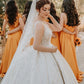 Fall Orange Bridesmaid Dresses Mismatched